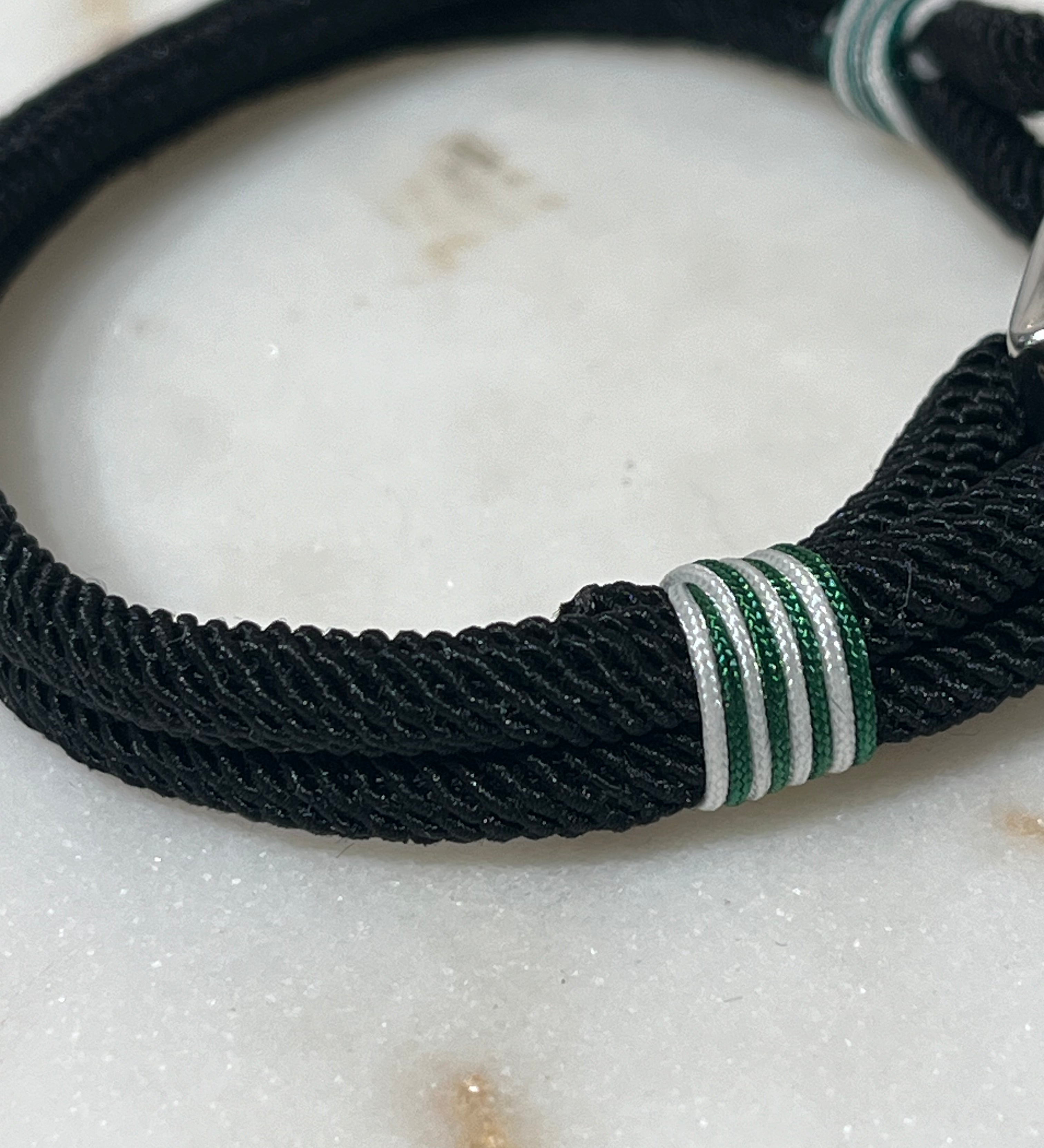 Bracelet homme en tissu ajustable motif marin avec détails rayés - Ordiajade
