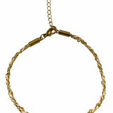 Bracelet Nirvana, chaîne torsadée en acier inoxydable doré, vue détaillée