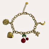 Bracelet Rina doré en acier inoxydable 316L Ordiajade, waterproof et hypoallergénique

