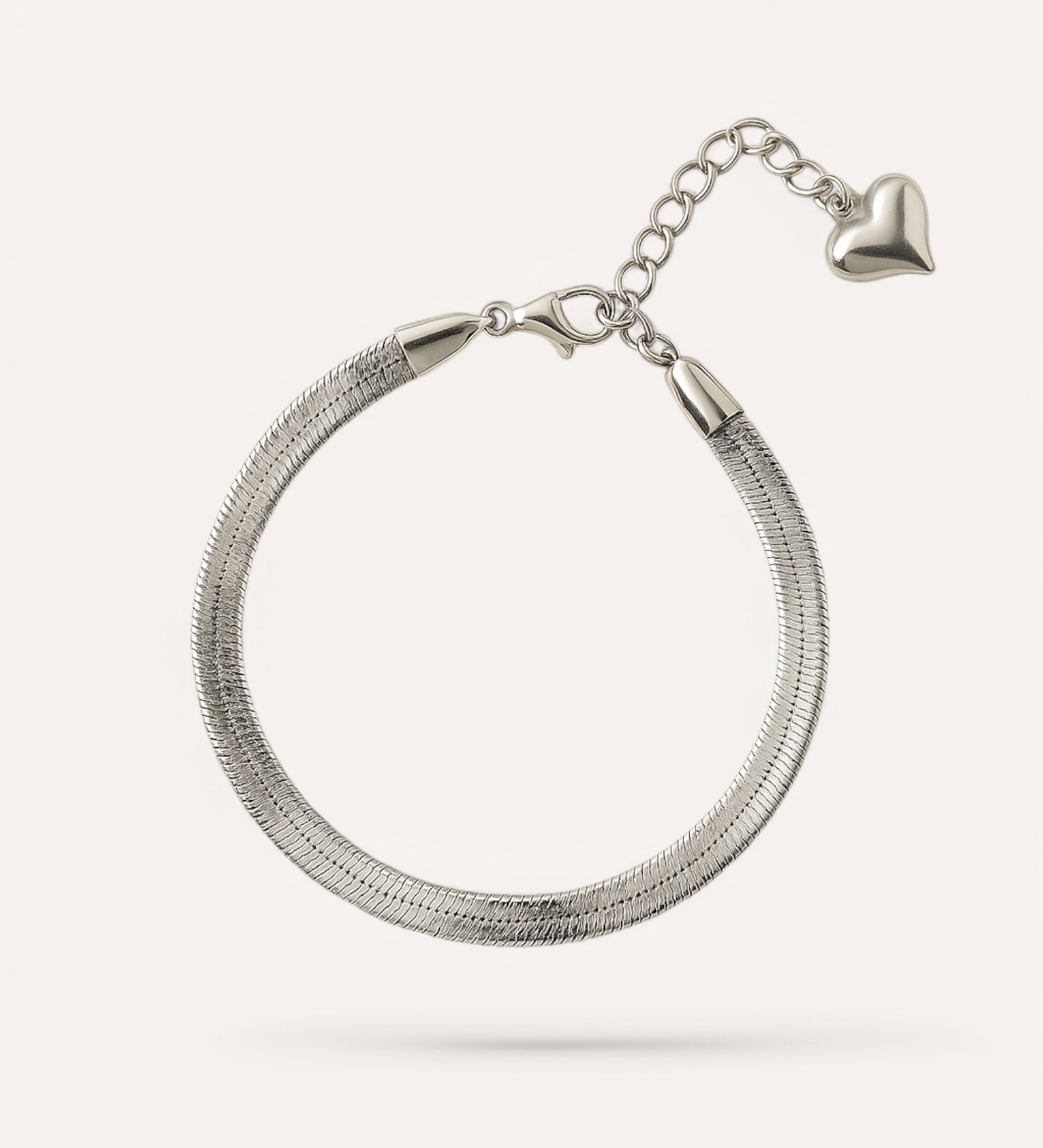 Bracelet fin argenté style maille serpent Serpentia en acier inoxydable - Ordiajade
