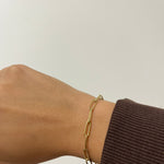 Bracelet spécial charm à maillons en acier inoxydable porté au poignet - Ordiajade