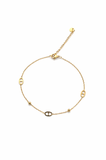 Chaîne de cheville Glamour en acier inoxydable doré - Ordiajade