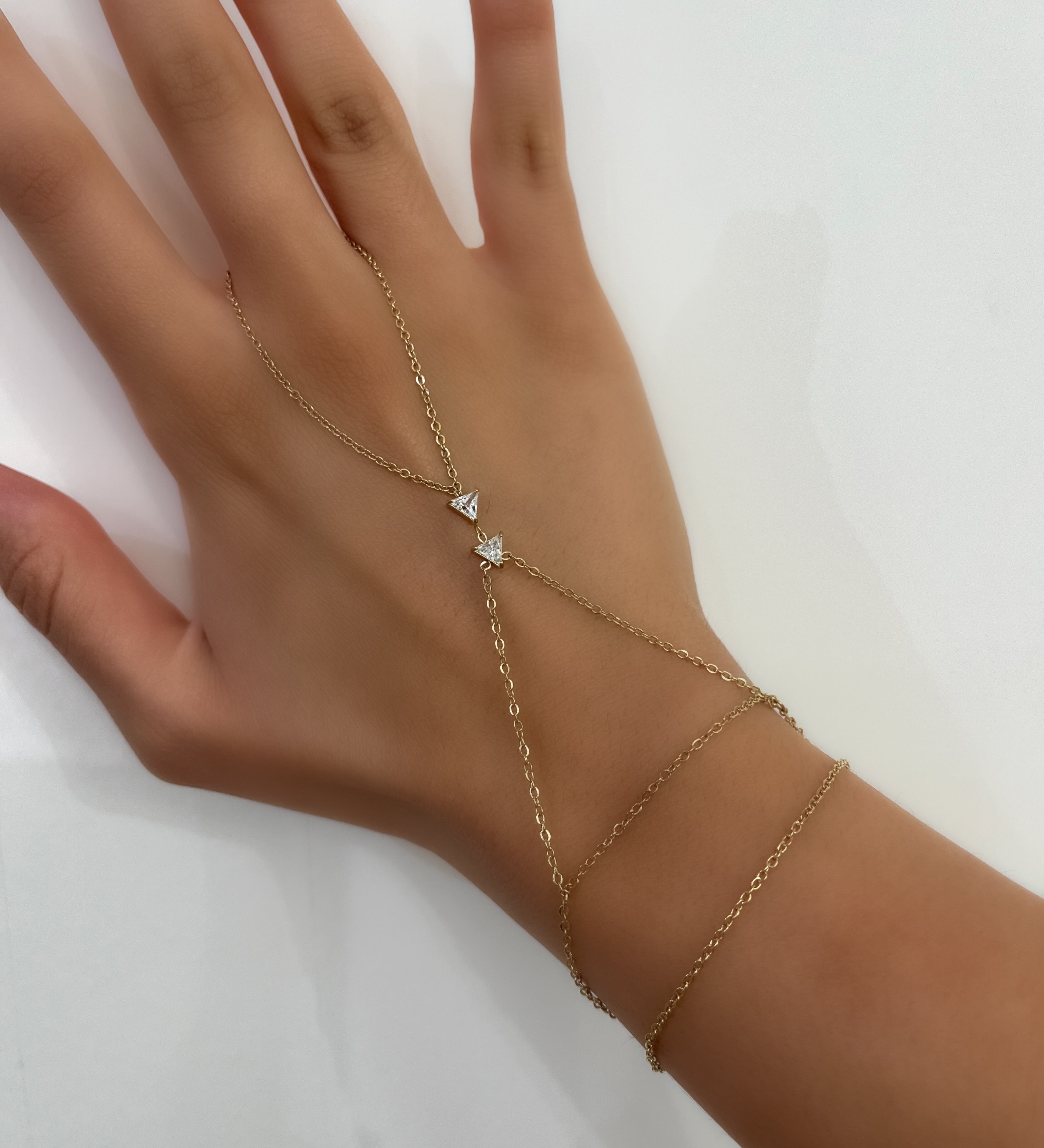 Chaîne de main dorée ultra fine en acier inoxydable - Ordiajade