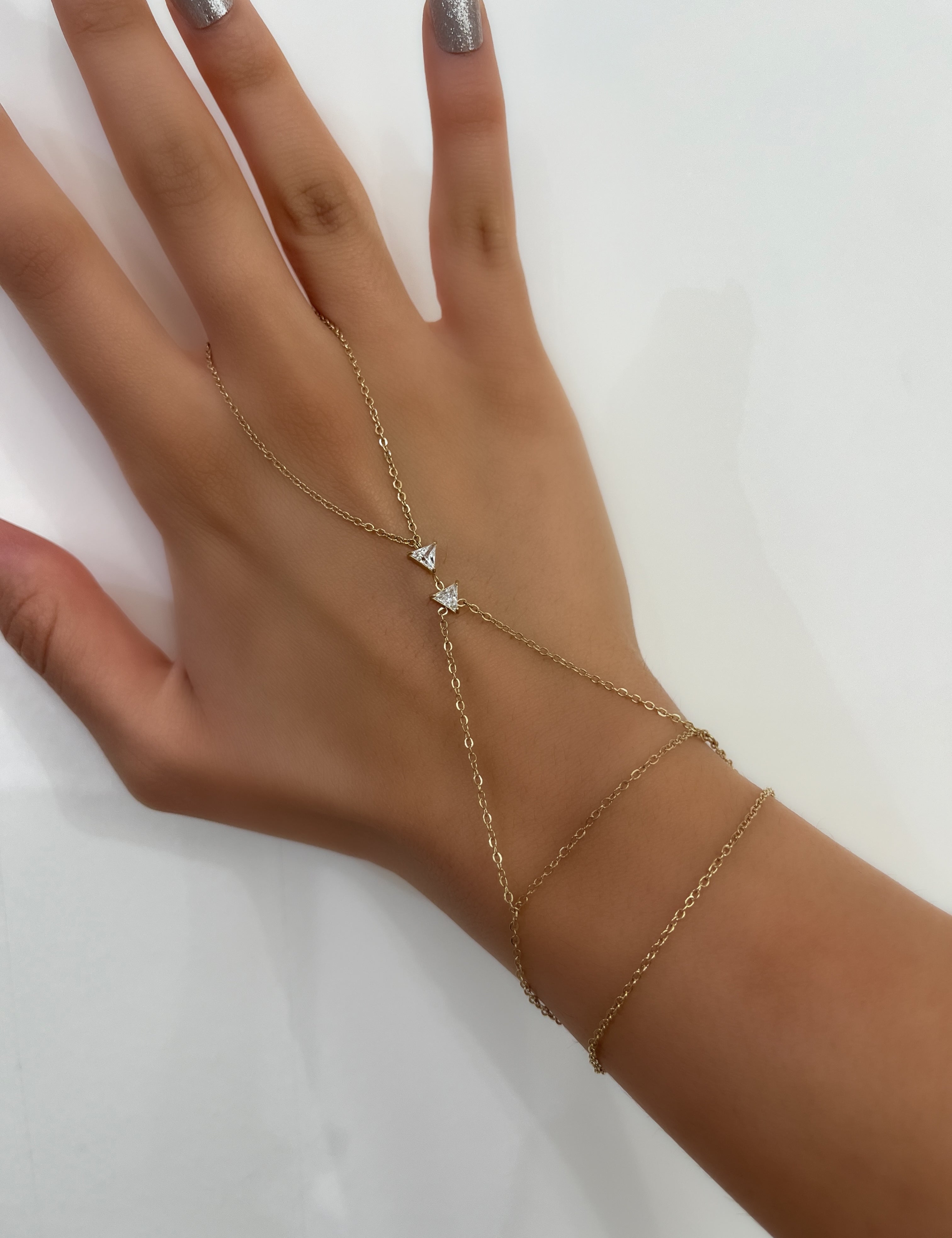 Chaîne de main dorée ultra fine en acier inoxydable - Ordiajade