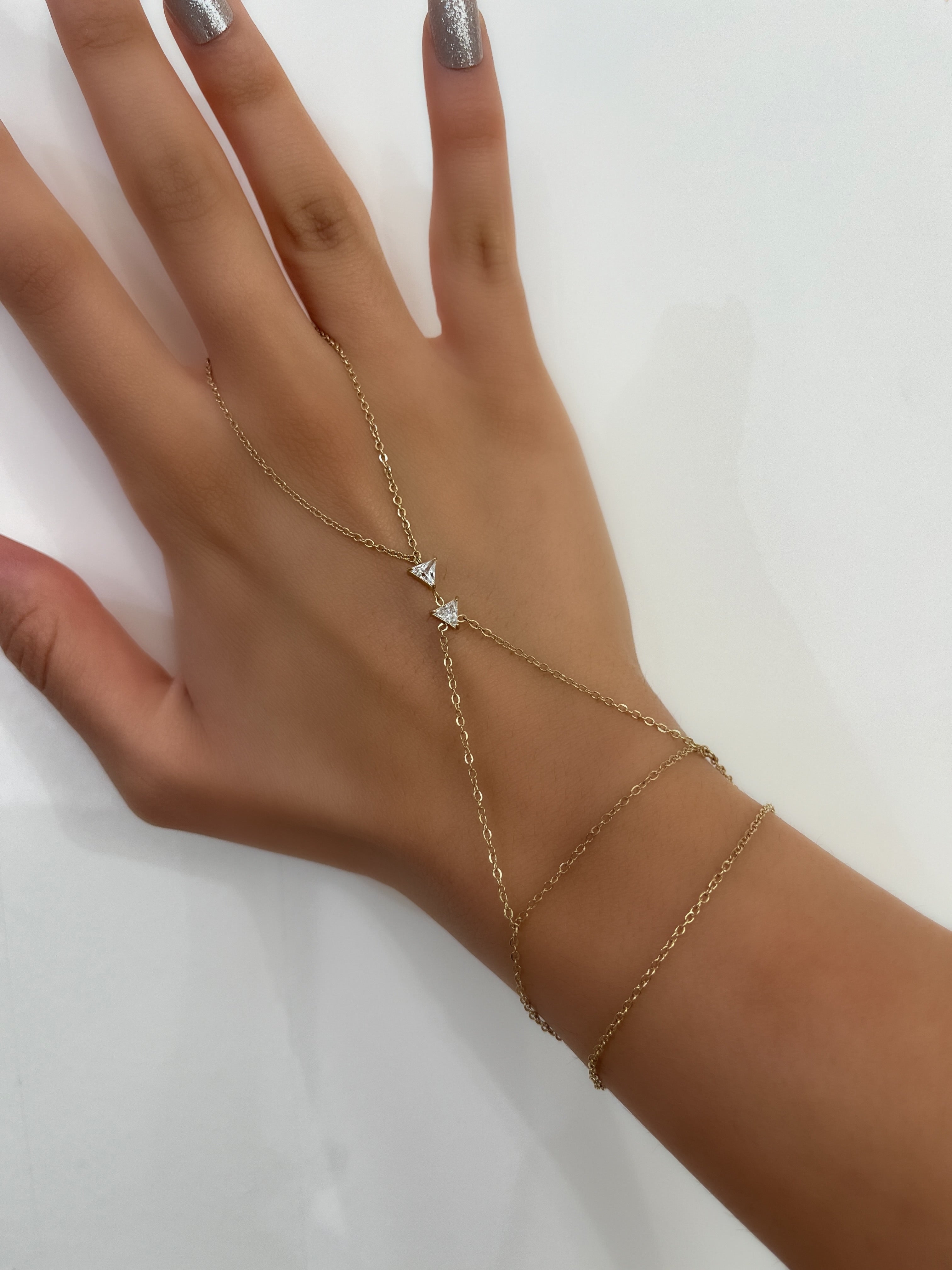 Chaîne de main dorée ultra fine en acier inoxydable - Ordiajade
