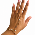 Chaîne de main Perla ajustable pour femme, bijou de main minimaliste