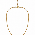 Collier Alba doré résistant à l'eau présenté à plat