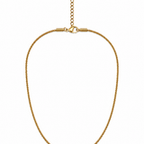 Collier Alba doré résistant à l'eau présenté à plat