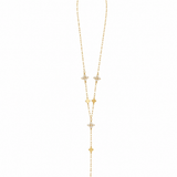 Collier Gia doré étanche avec motifs trèfles présenté à plat sur fond clair Ordiajade