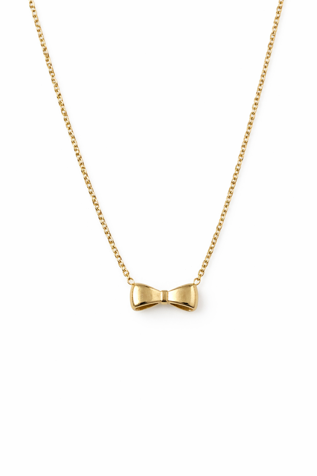 Collier fin en acier inoxydable doré avec pendentif motif nœud - Ordiajade