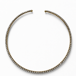 Collier ras de cou rigide torque Nour pavé de strass étincelants en acier inoxydable - Ordiajade