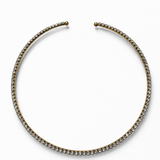 Collier ras de cou rigide torque Nour pavé de strass étincelants en acier inoxydable - Ordiajade