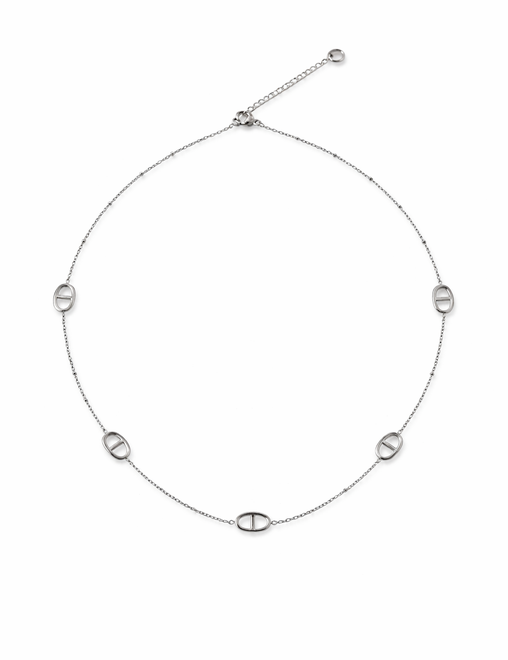 Collier Sunlight en acier inoxydable doré avec maillons ovales - Ordiajade