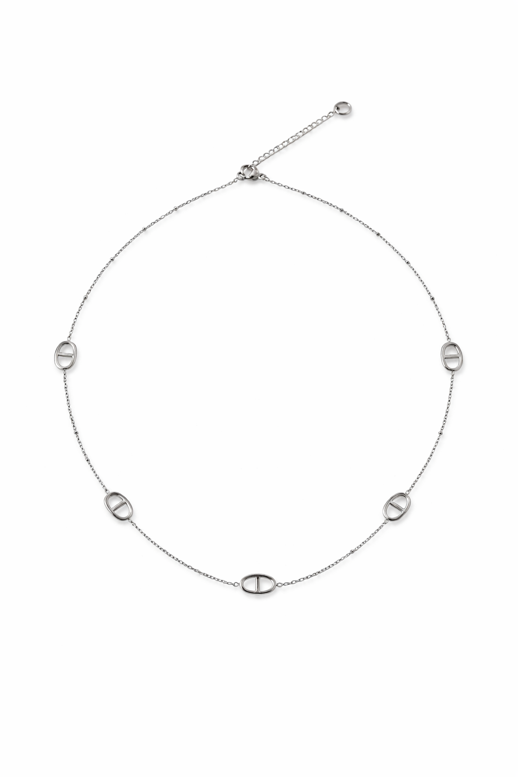 Collier Sunlight en acier inoxydable doré avec maillons ovales - Ordiajade