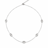 Collier Sunlight en acier inoxydable doré avec maillons ovales - Ordiajade