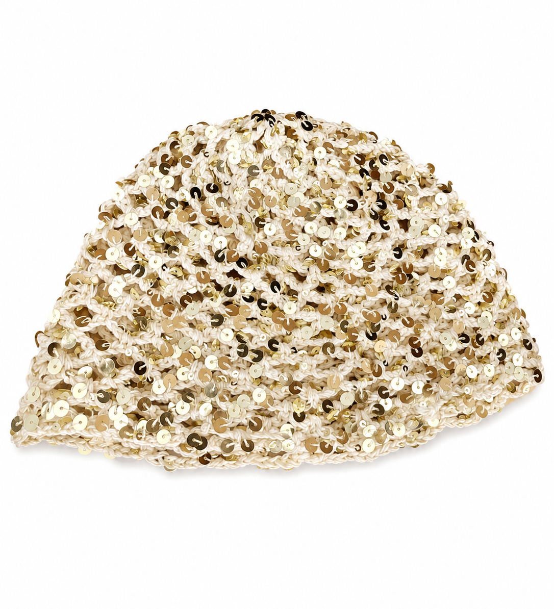 Crochet Skull cap scintillant et texturé, accessoire de mode tendance Ordiajade
