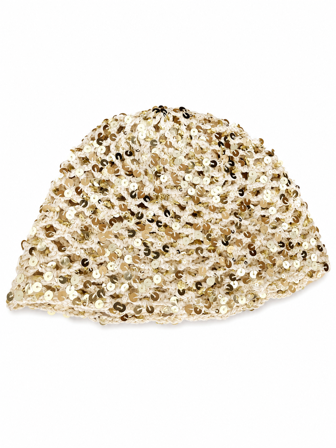 Crochet Skull cap scintillant et texturé, accessoire de mode tendance Ordiajade