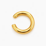 Ear cuff Grenelle en acier inoxydable doré, anneau épais à la finition lisse et brillante - Ordiajade