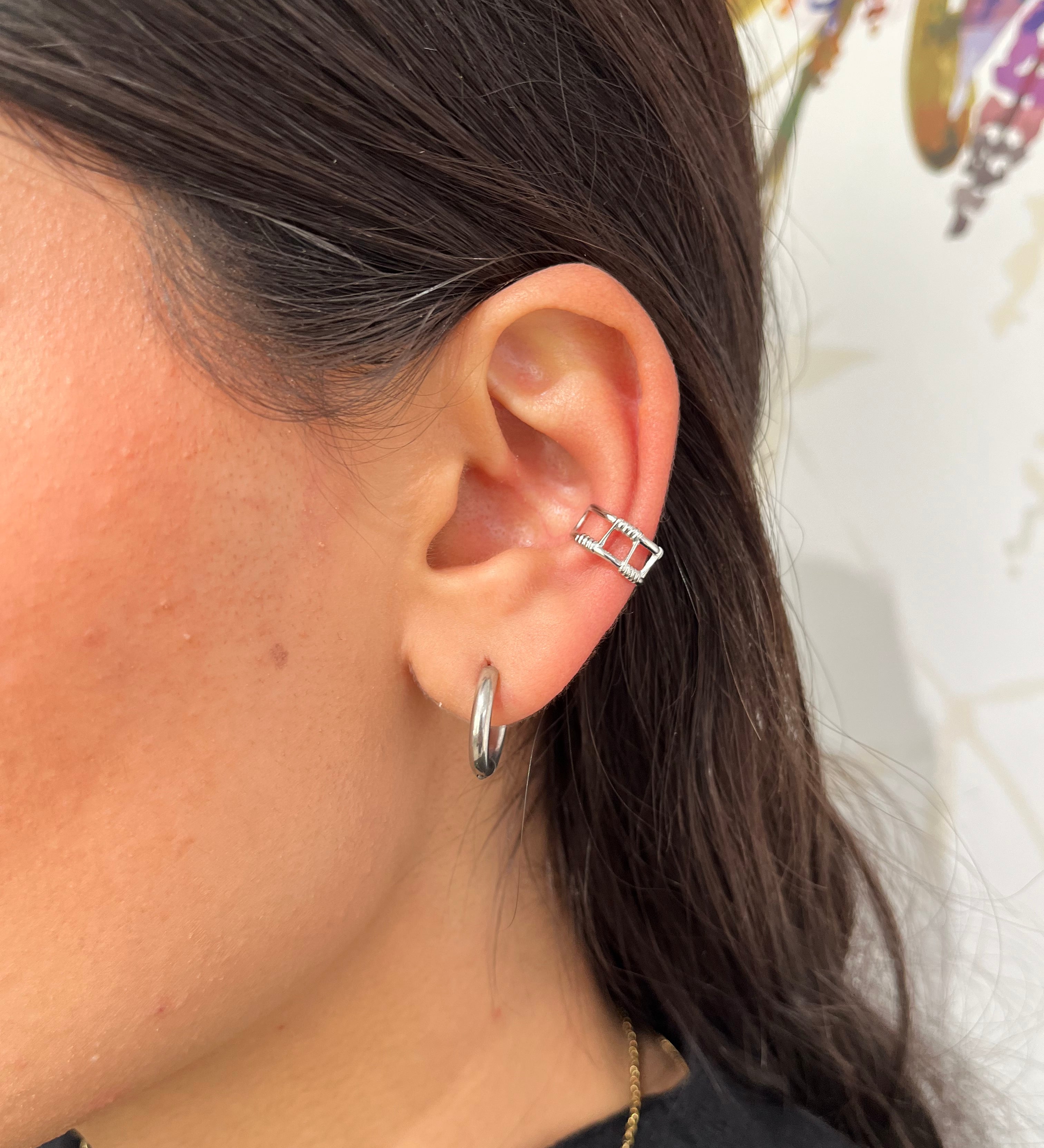 Bague d'oreille ajustable Lucia dorée sans perçage - Ordiajade