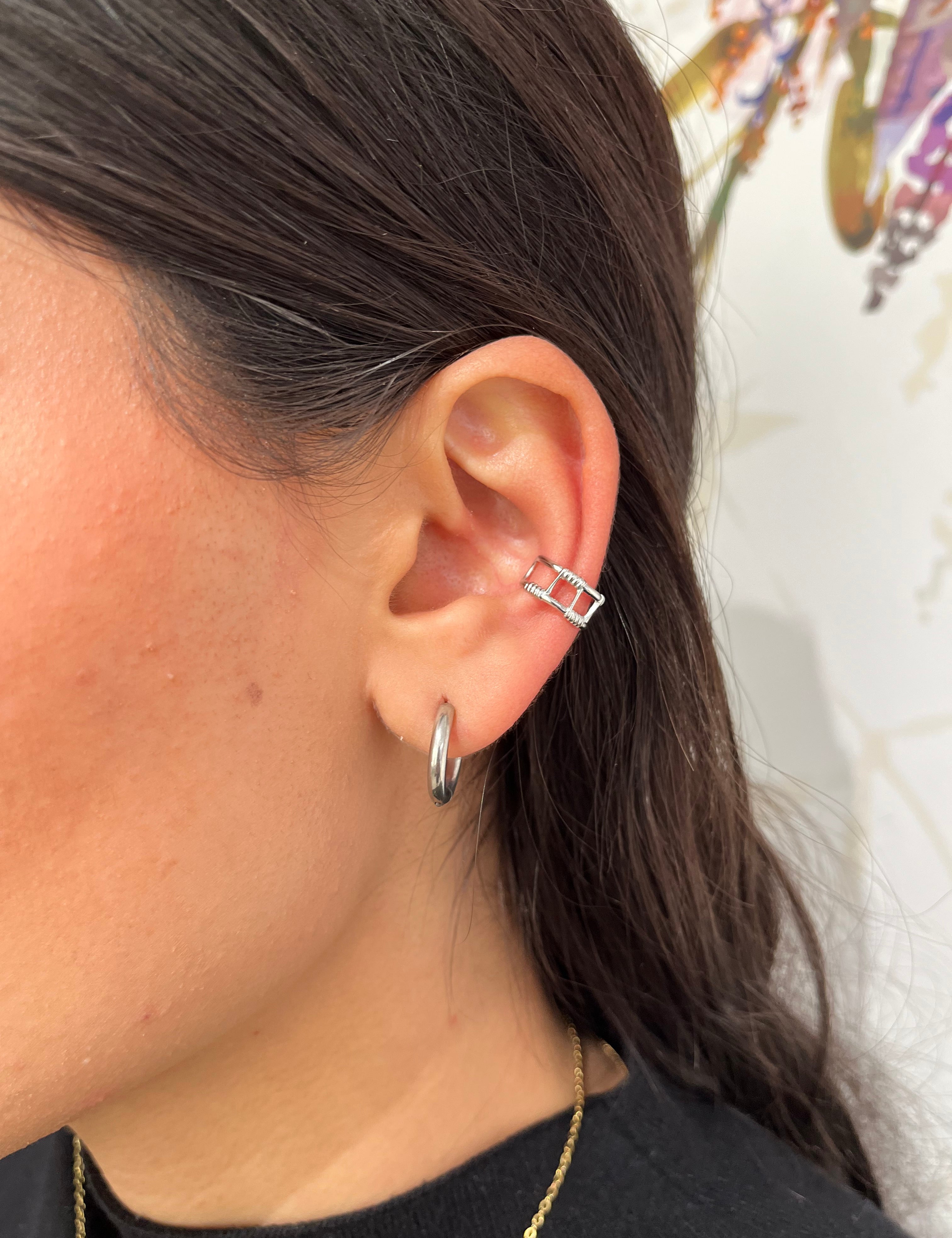 Bague d'oreille ajustable Lucia dorée sans perçage - Ordiajade