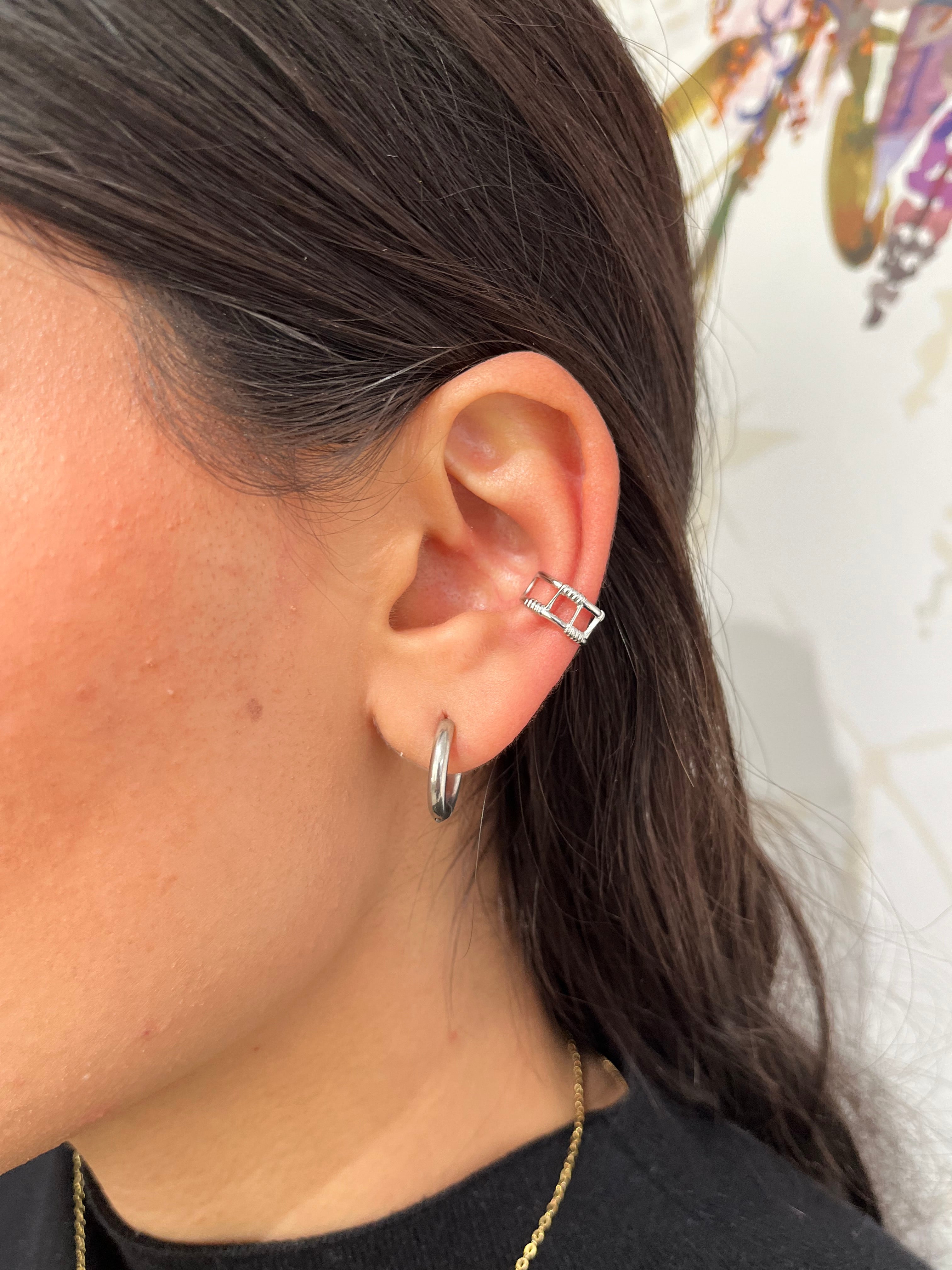 Bague d'oreille ajustable Lucia dorée sans perçage - Ordiajade