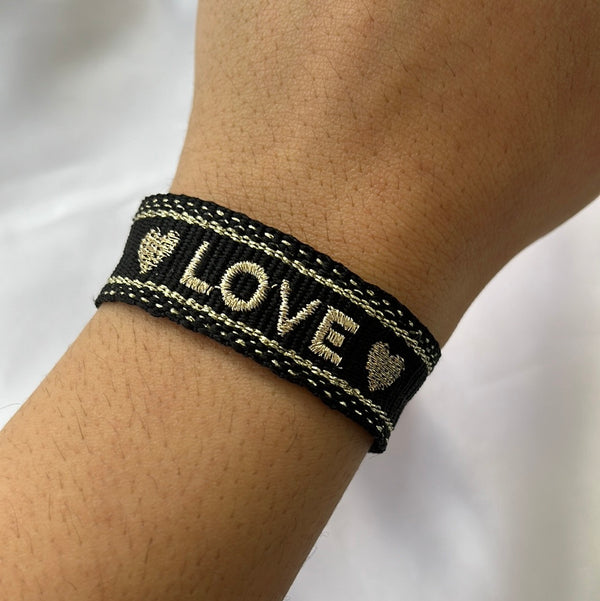 Bracelet Love Black Gold