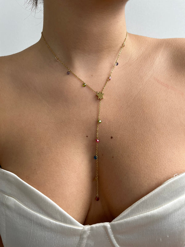 Collier Transparente Stars Multicolore