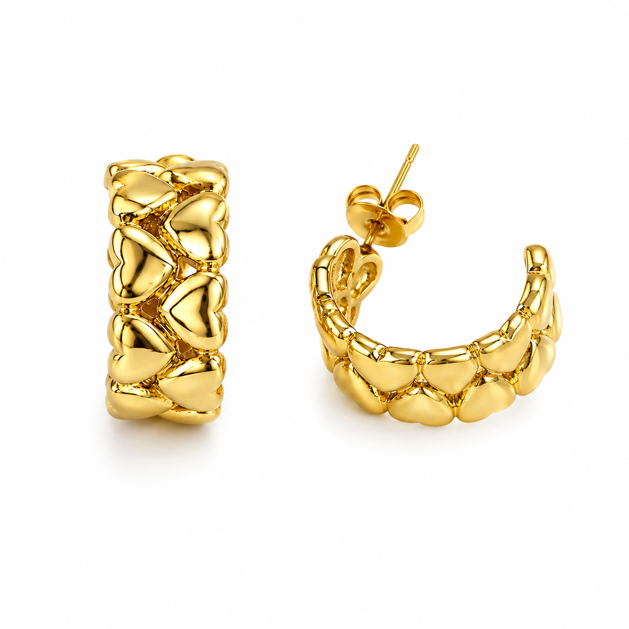 Paire de boucles d'oreilles Billie en acier inoxydable