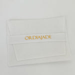 Pochette de rangement pour bijoux en suédine douce avec logo Ordiajade