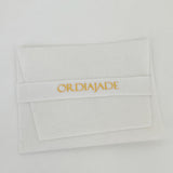 Pochette de rangement pour bijoux en suédine douce avec logo Ordiajade
