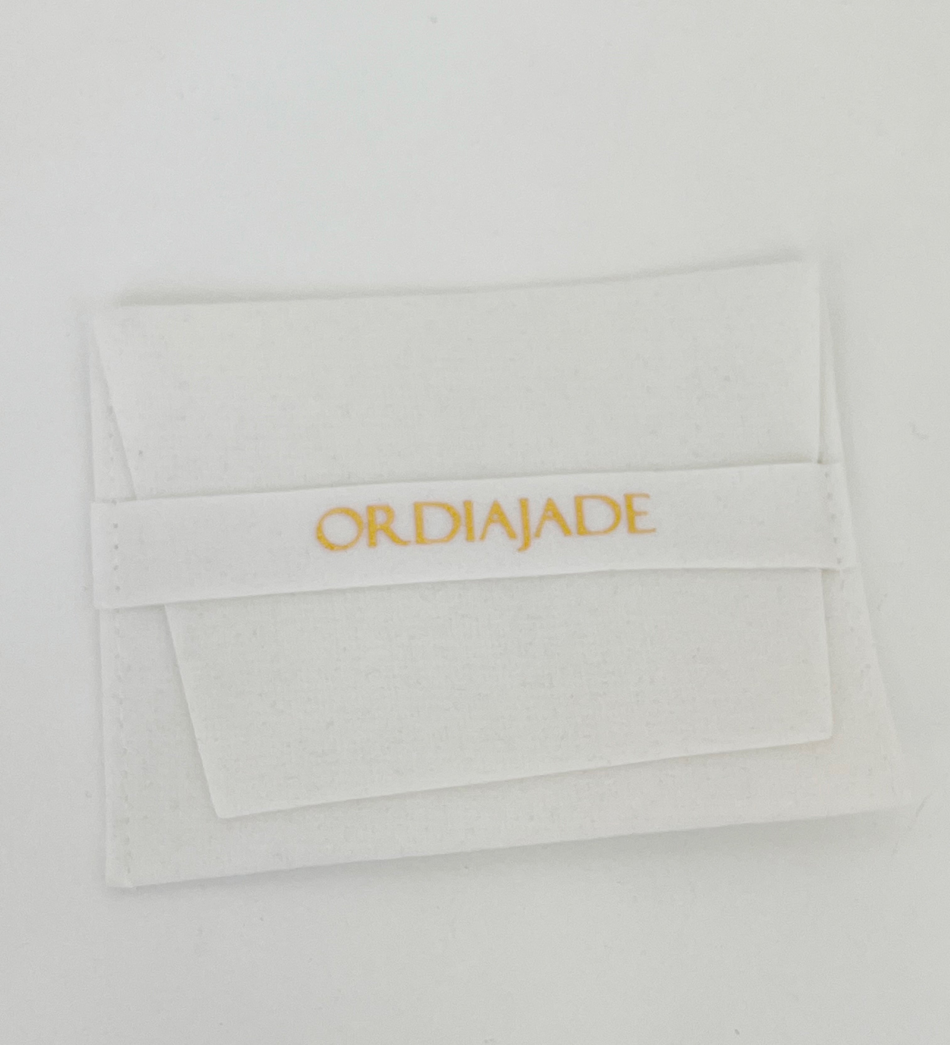 Pochette de rangement pour bijoux en suédine douce avec logo Ordiajade