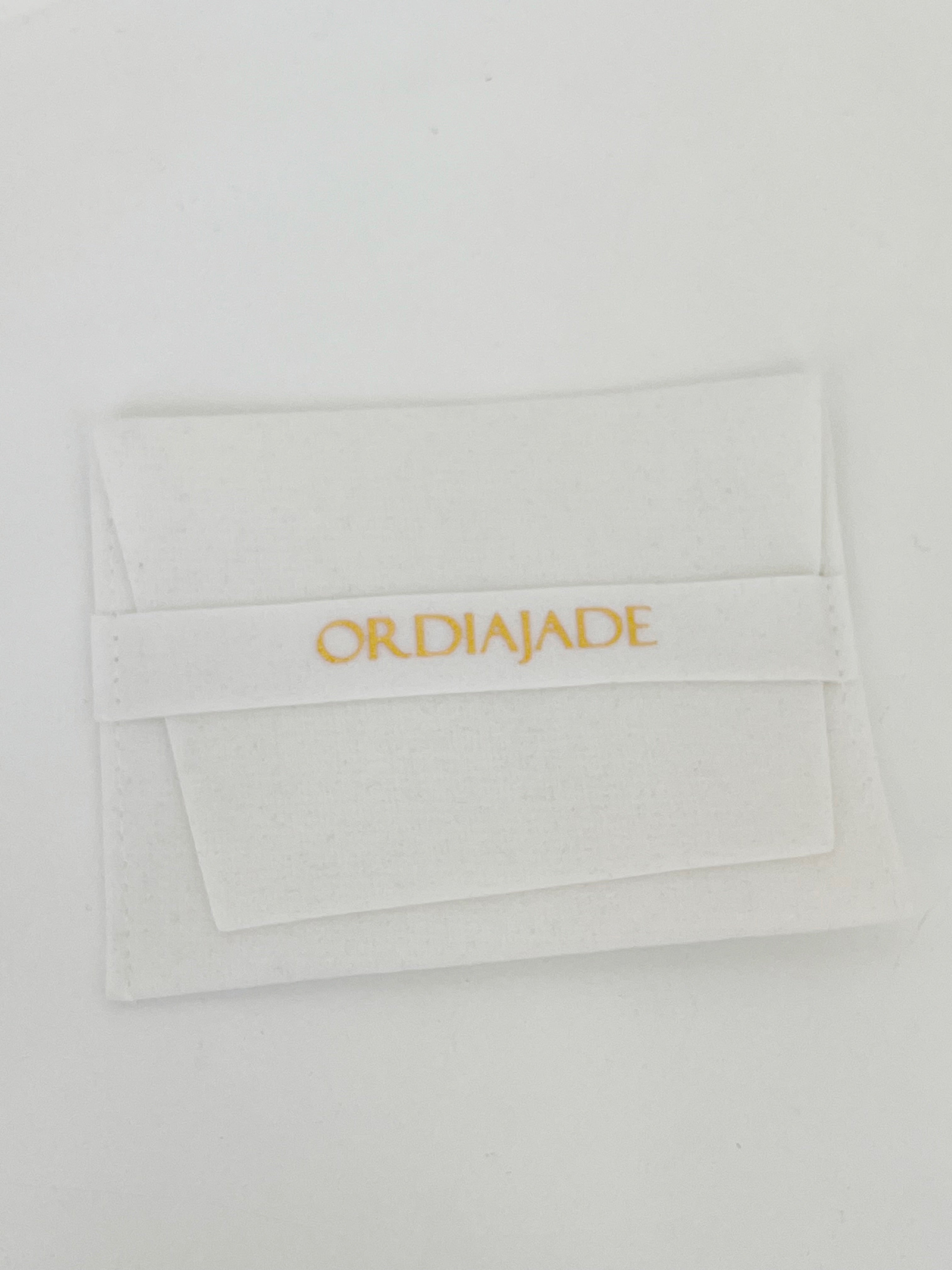 Pochette de rangement pour bijoux en suédine douce avec logo Ordiajade