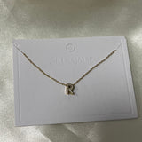 Cuty Initial Rhinestone Necklace