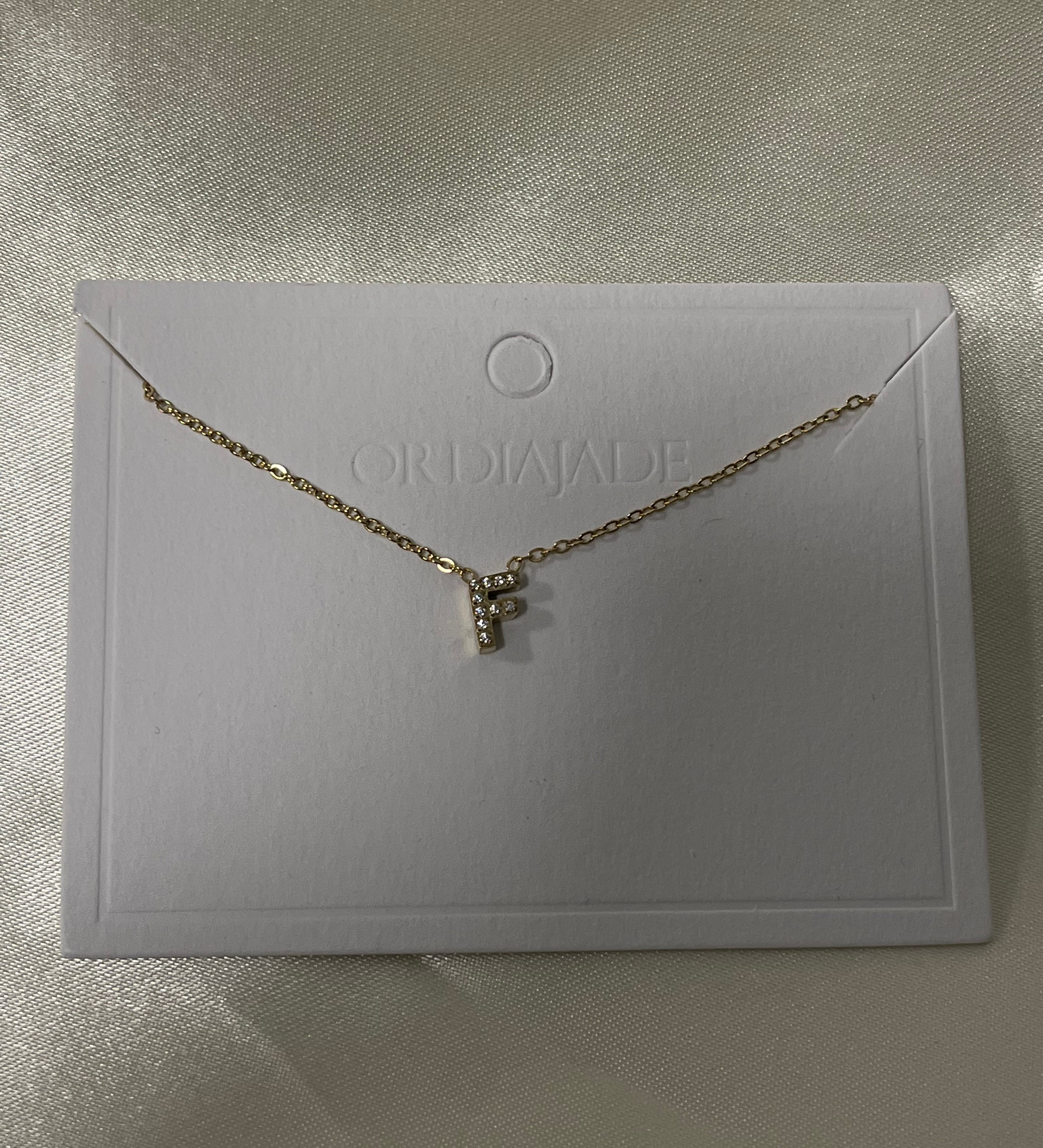 Cuty Initial Rhinestone Necklace