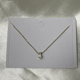 Cuty Initial Rhinestone Necklace