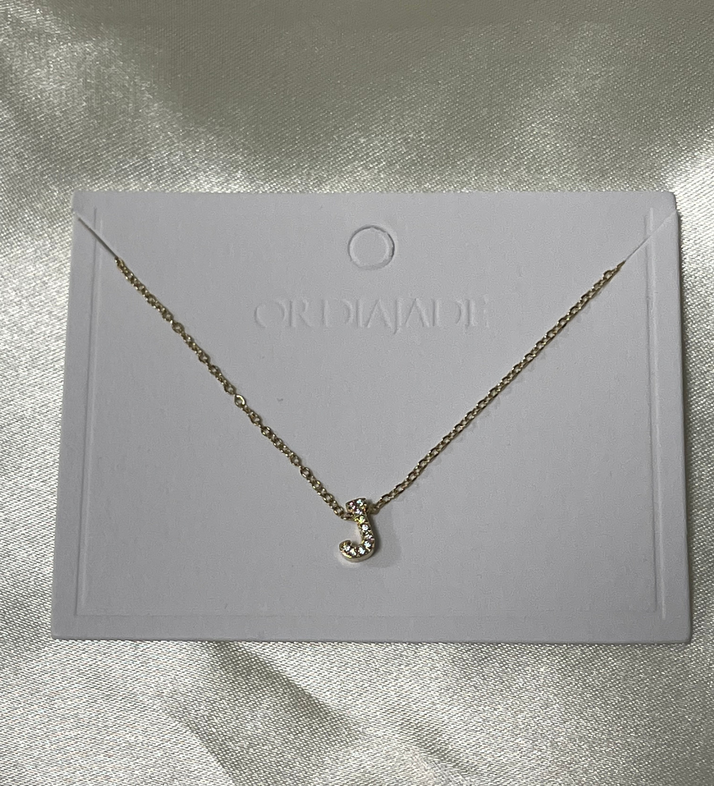 Cuty Initial Rhinestone Necklace