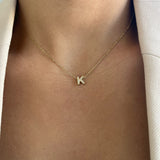 Cuty Initial Rhinestone Necklace
