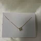 Cuty Initial Rhinestone Necklace
