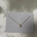 Cuty Initial Rhinestone Necklace