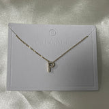 Cuty Initial Rhinestone Necklace