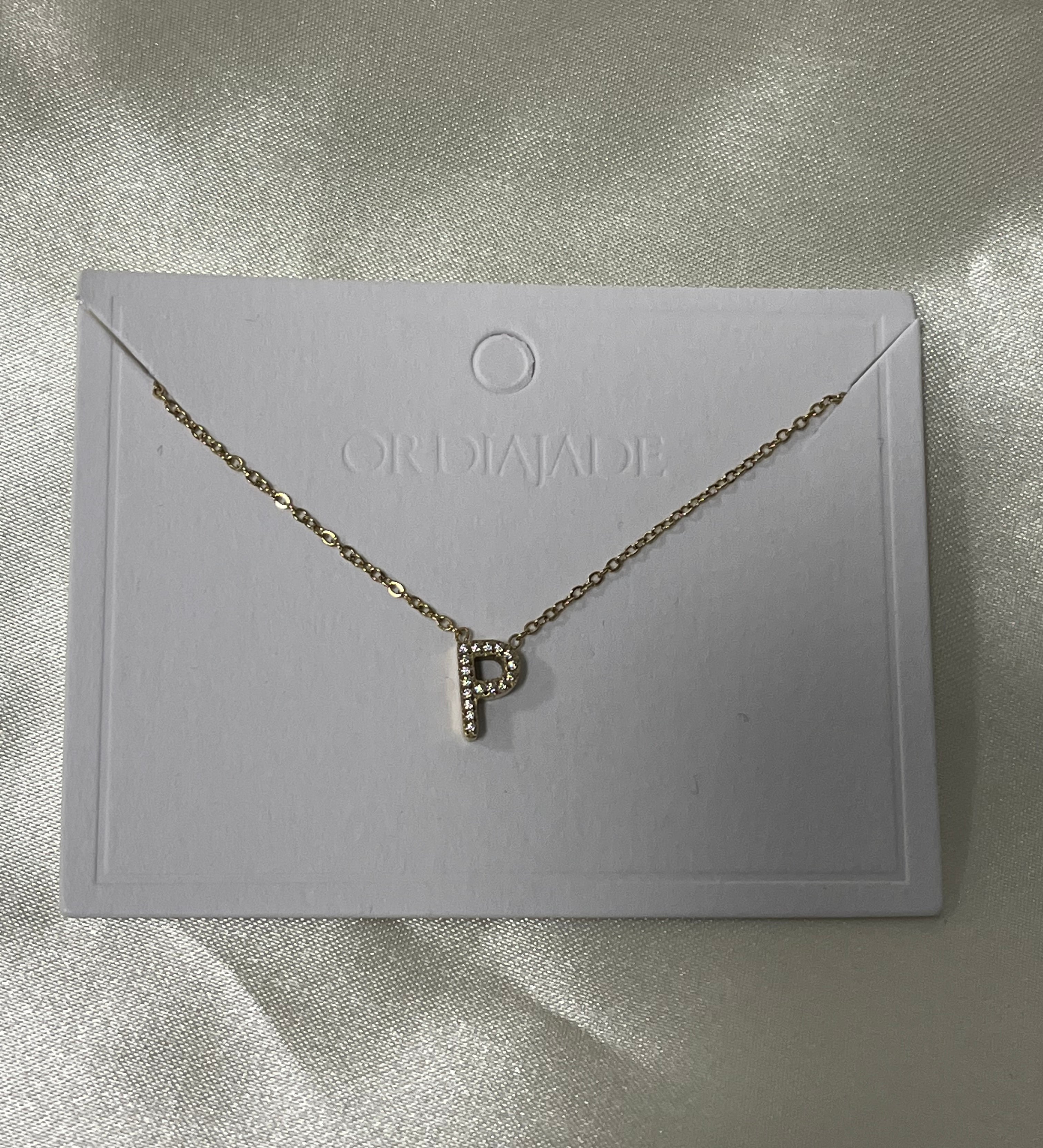 Cuty Initial Rhinestone Necklace