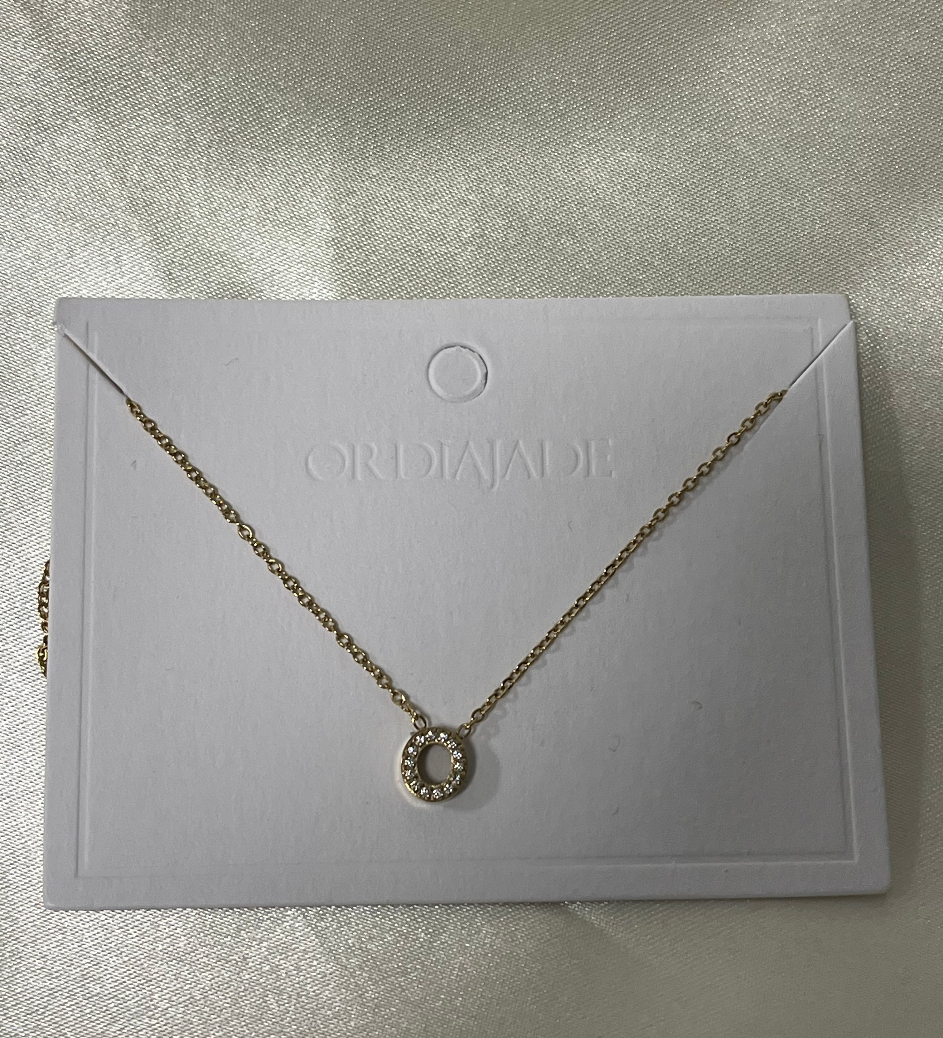 Cuty Initial Rhinestone Necklace