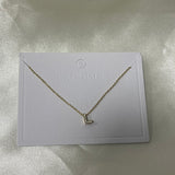 Cuty Initial Rhinestone Necklace