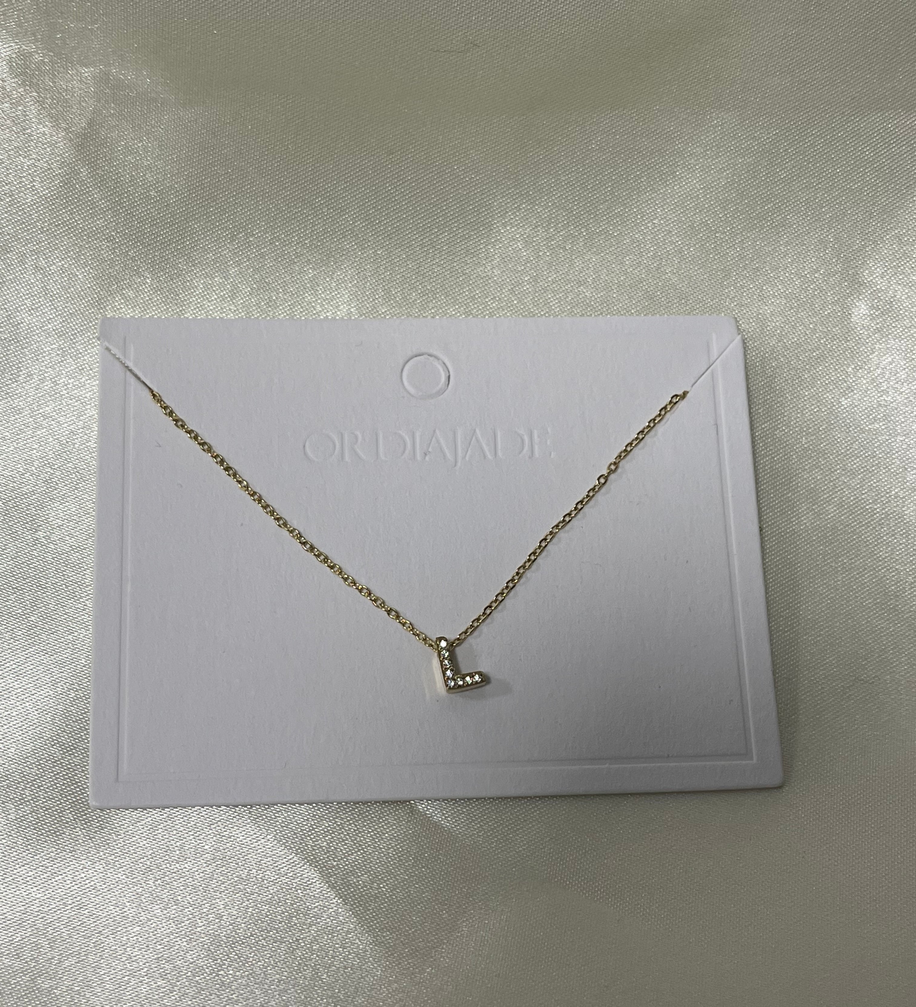 Cuty Initial Rhinestone Necklace