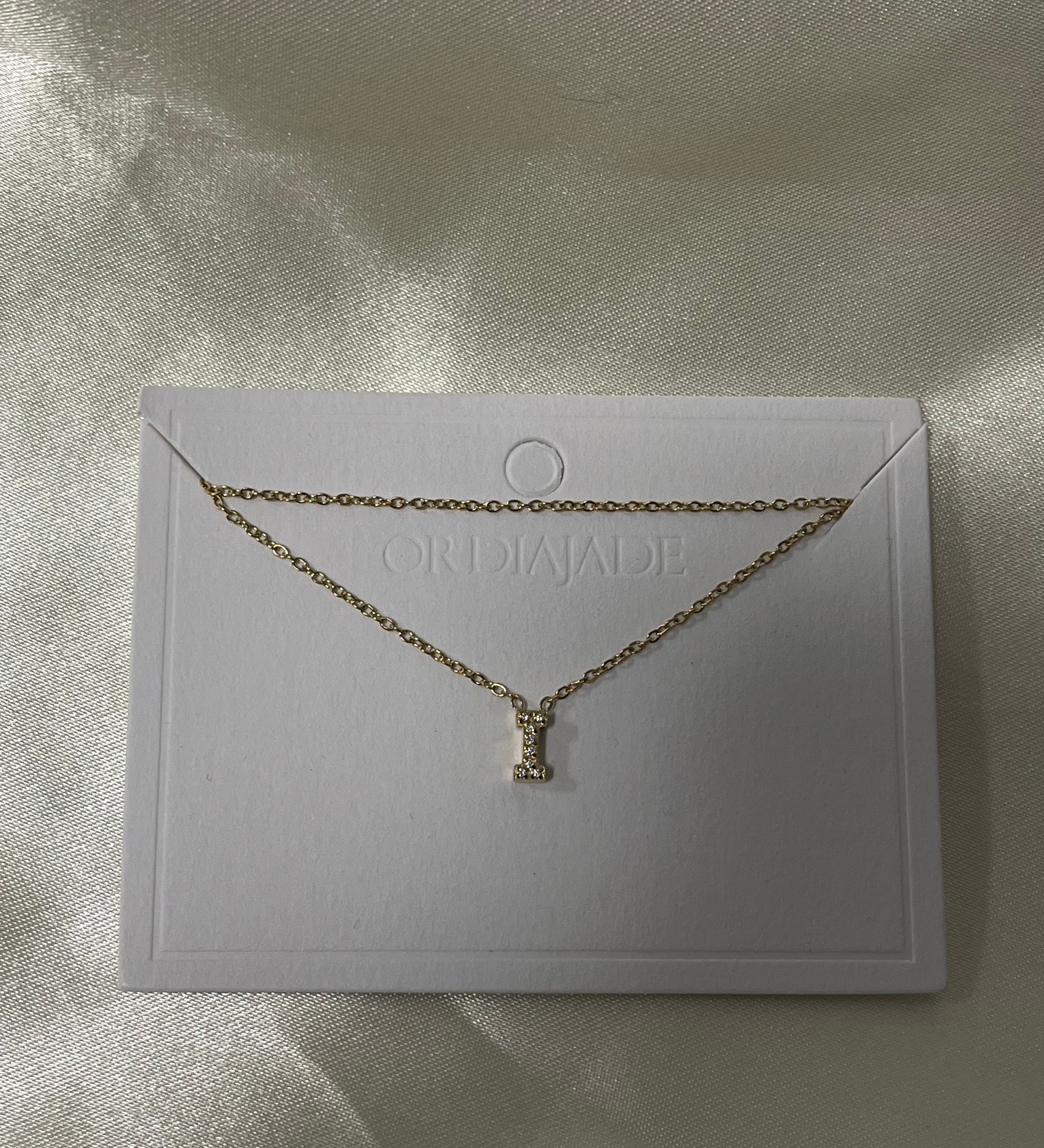 Cuty Initial Rhinestone Necklace