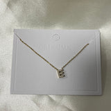 Cuty Initial Rhinestone Necklace