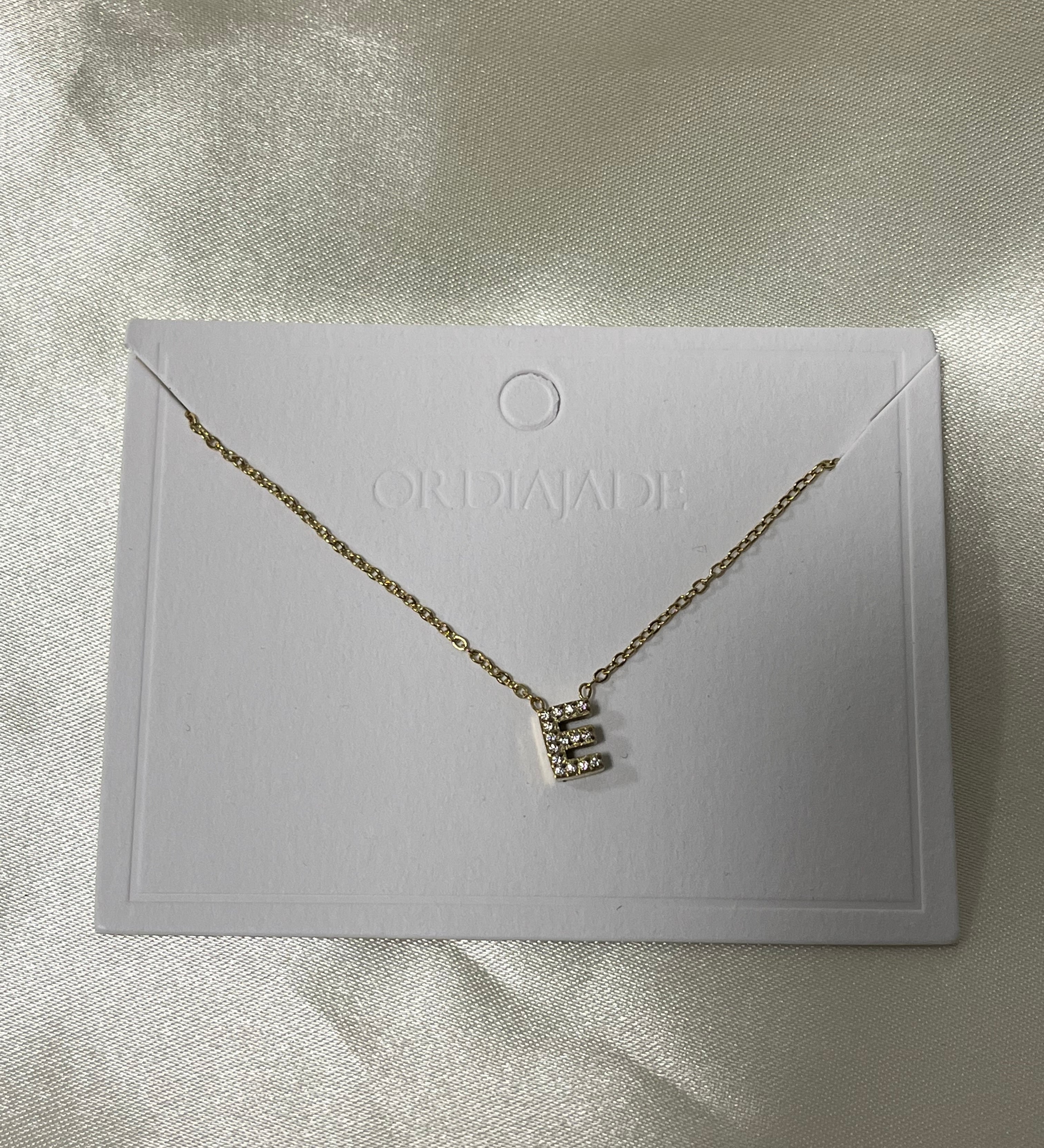 Cuty Initial Rhinestone Necklace