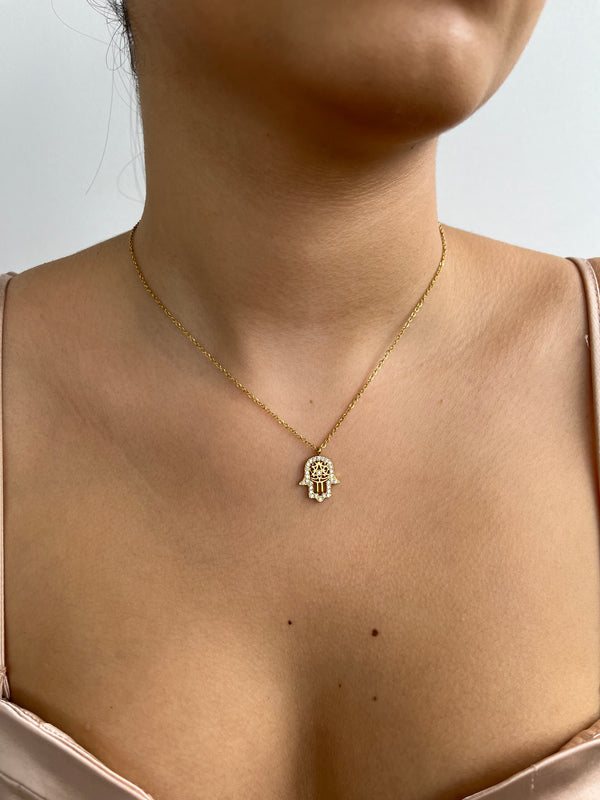 Protective Hand Necklace (available in Gold or Silver)